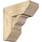 Ekena Millwork Funston Slat Rough Sawn Bracket w/ Offset Brace, Douglas Fir, 8"W x 18"D x 18"H BKT0806X18X18FST06RDF - alternate 1